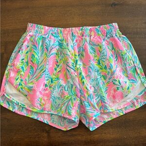 Lilly Pulitzer Shorts Women’s XXS Athletic Workout Luxletic Pink Green Blue